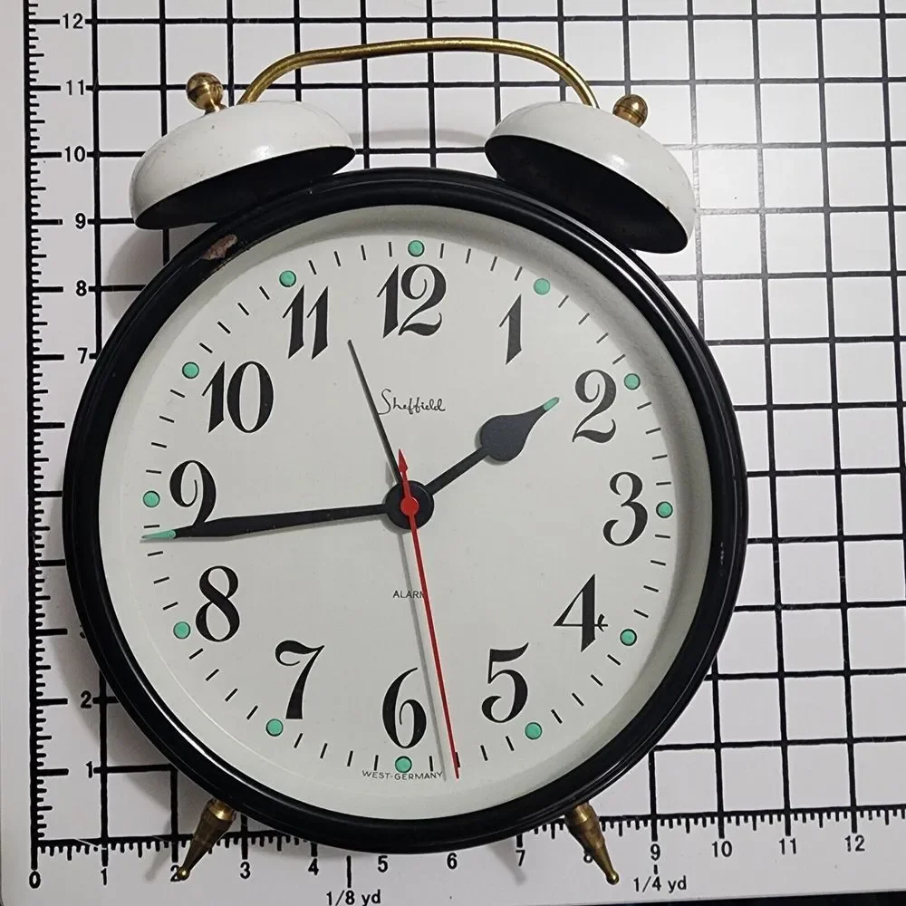 Sheffield Vintage West Germany Wind Up Alarm Clock - Not‎ Working